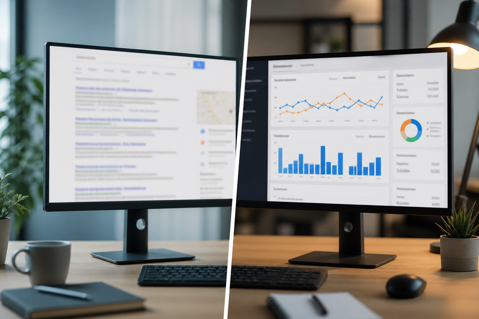 Search and ads monitors — why SEO still matters with ads